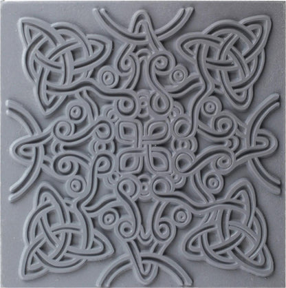 Cernit texture plate Celtic knot - Grey (Pack x10)