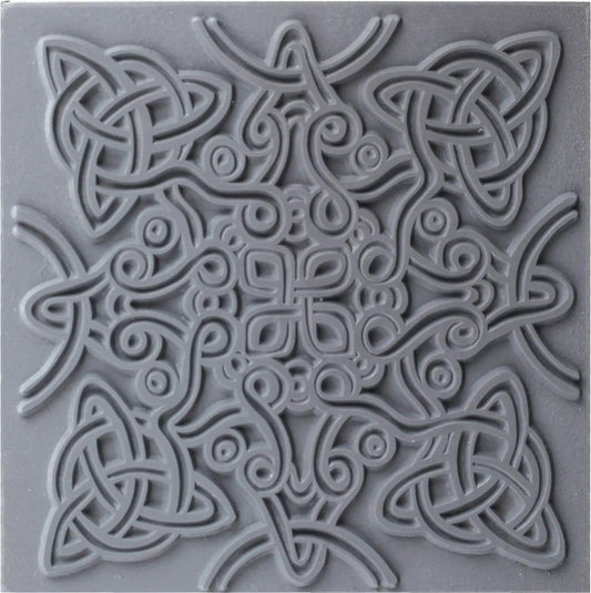 Cernit texture plate Celtic knot - Grey (Pack x10)