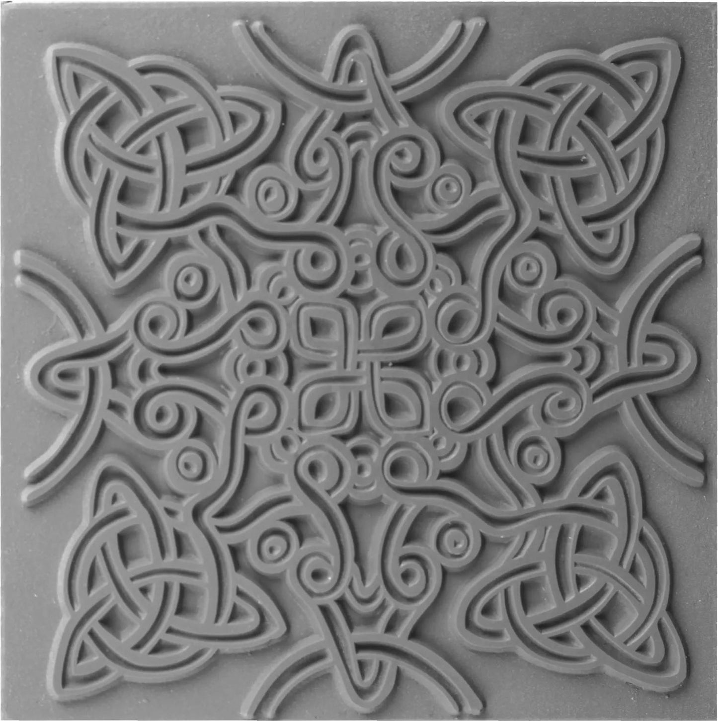 Cernit texture plate Celtic knot - Grey (Pack x10)