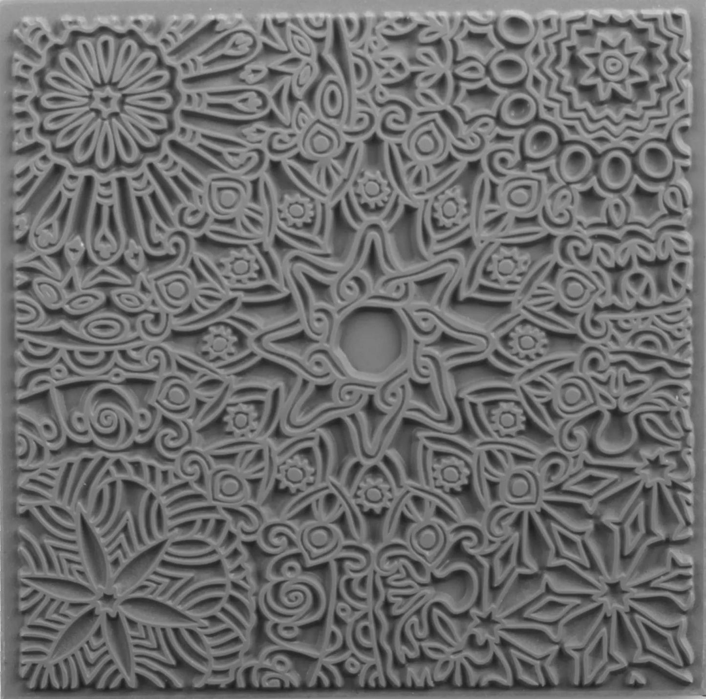 Cernit Mandala texture plate - Grey (Pack x10)