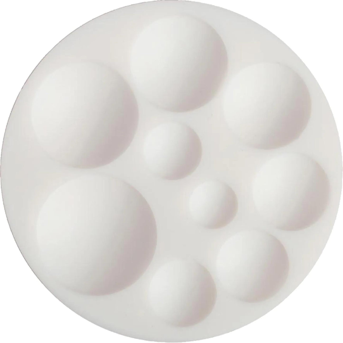Cernit silicone mold ø 7 cm Round cabochons - White (Pack x10)