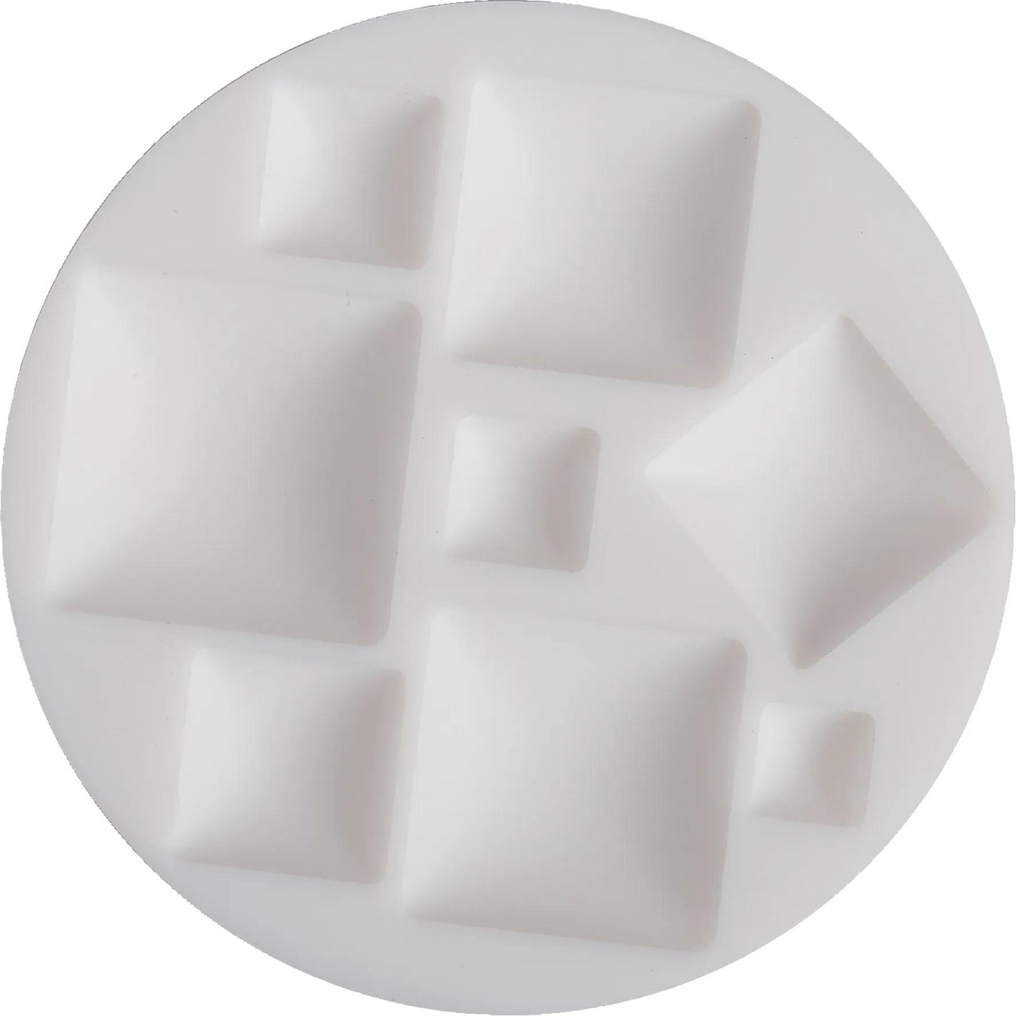 Cernit silicone mold ø 7 cm Square cabochons - White (Pack x10)