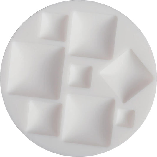 Cernit silicone mold ø 7 cm Square cabochons - White (Pack x10)
