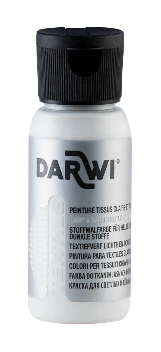 DARWI 50 ml Bottle for Textile Painting - Transparent (Pack x4)