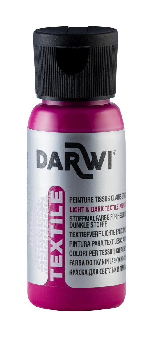 DARWI 50 ml Opaque Textile Painting Bottle - Rubis 922 (Pack x4)