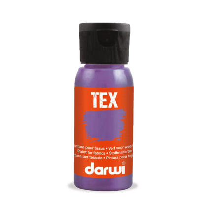 DARWI 50 ml Flasche Textilfarbe Nackt - Pearl Violet (Paket x4)