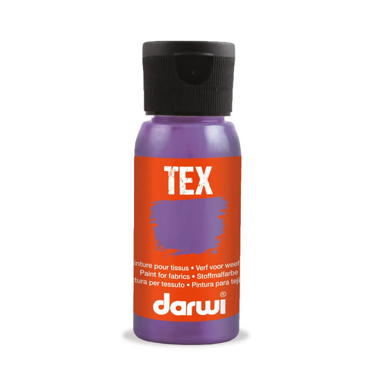 DARWI 50 ml Bottle of Textile Paint Naked - Pearl Violet 995 (Pack x4)