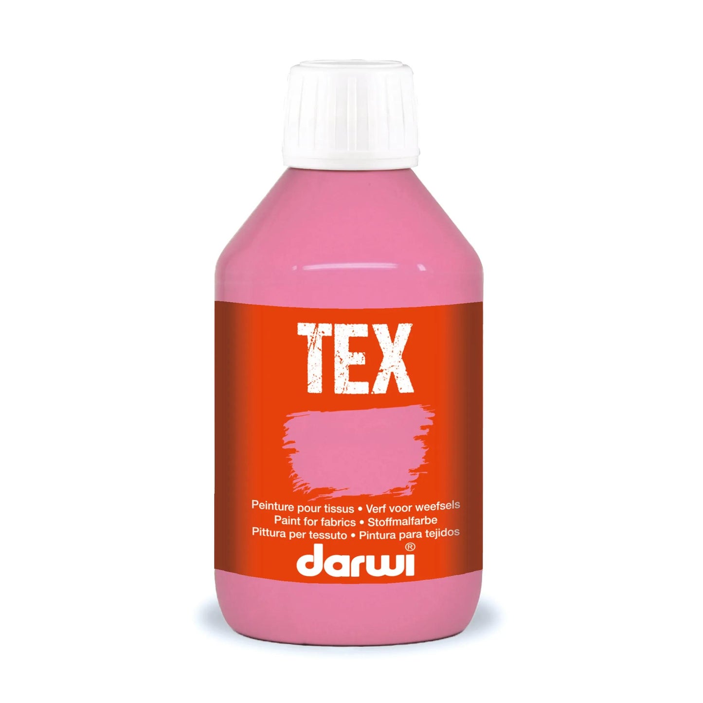 DARWI 250 ml Opaque Textile Painting Bottle - Pink 475 (Pack x3)