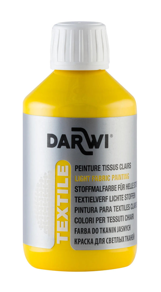DARWI 250 ml Opaque Textile Paint Bottle - Yellow Gold 751 (Pack x3)