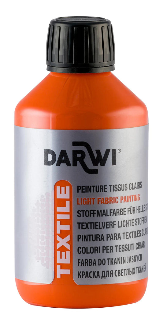 DARWI 250 ml Opaque Textile Paint Bottle - Orange 752 (Pack x3)