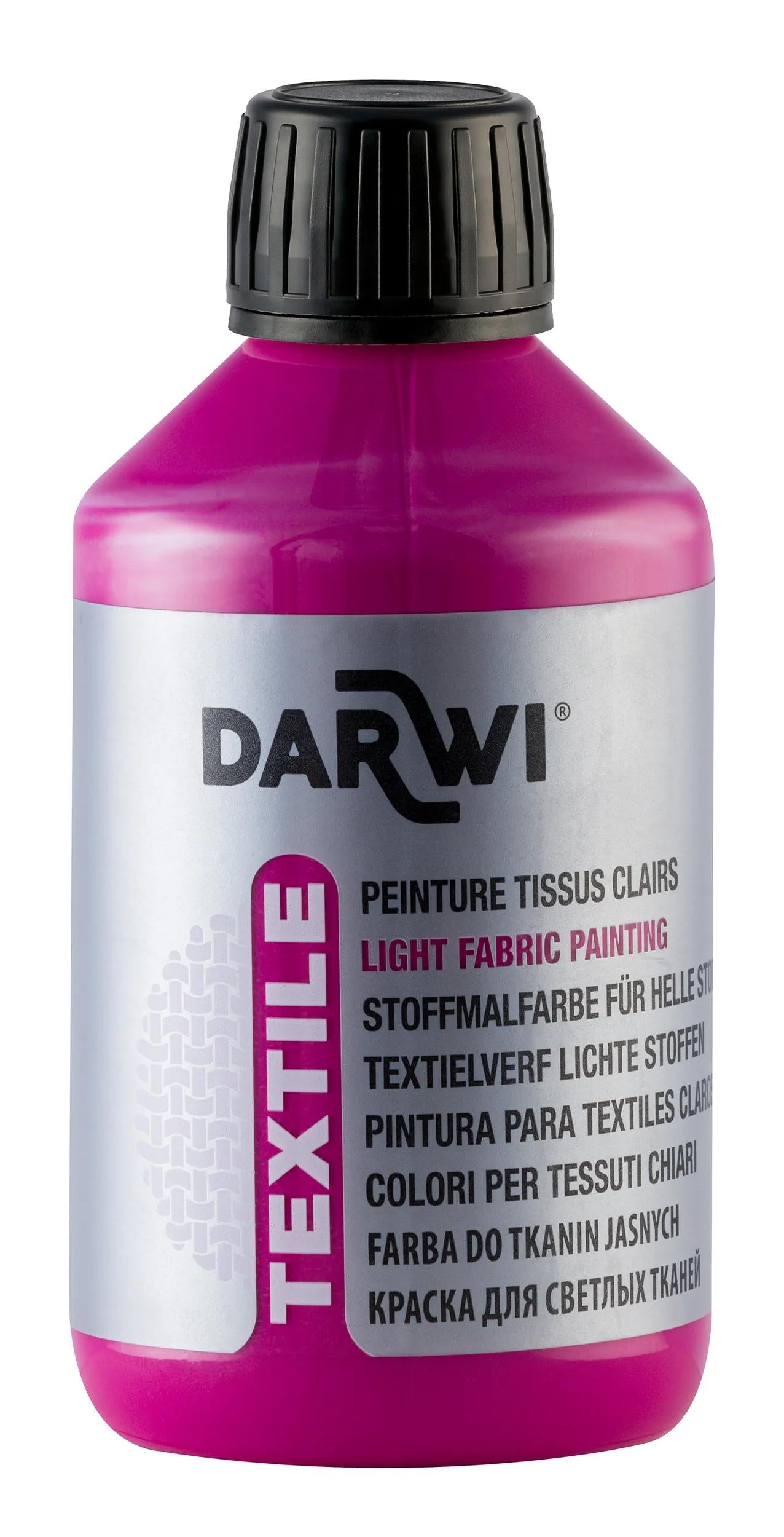 DARWI 250 ml Opaque Textile Paint Bottle - Rubis 922 (Pack x3)