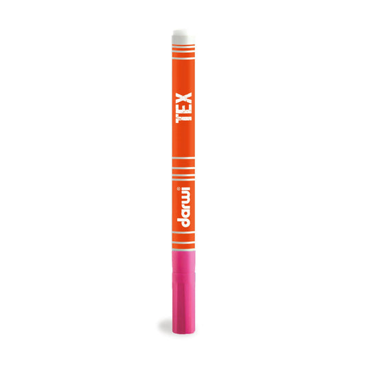 DARWI Marker Textile Paint Fine Conical Point 1mm - Pink 475 (Pack x10)