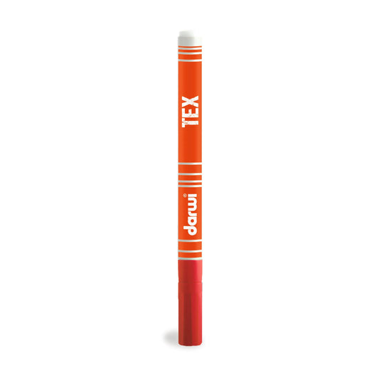 DARWI Marker Textile Paint Fine Conical Point 1mm - vermilion 490 (Pack x10)
