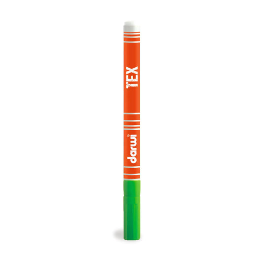 DARWI Marker Textile Paint Fine Conical Point 1mm - Green meadow 611 (Pack x10)