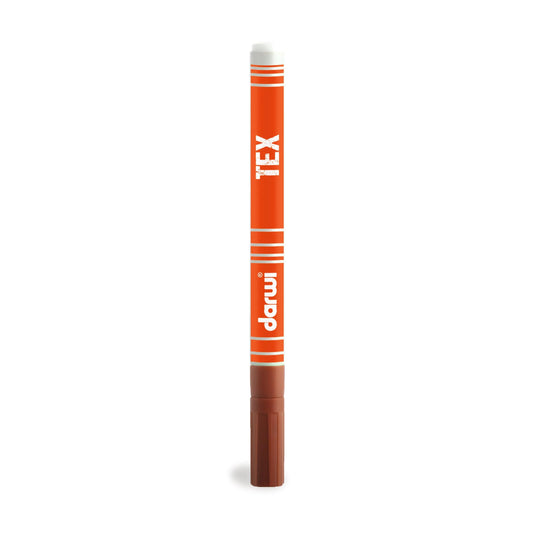 DARWI Marker Textile Paint Fine Conical Point 1mm - Chestnut 802 (Pack x10)