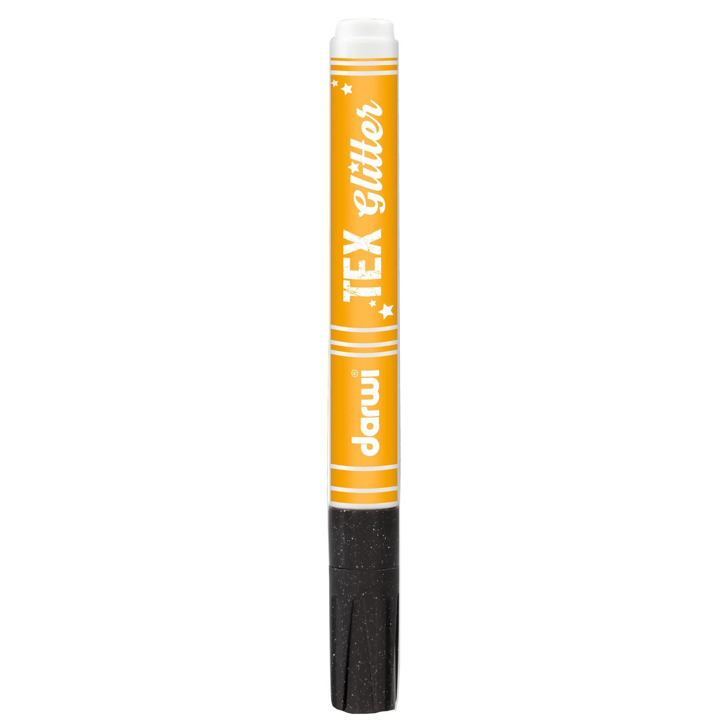 DARWI Marker Textilmalerei Threaded Fine Conical Point 2mm - Schwarz (Paket x6)