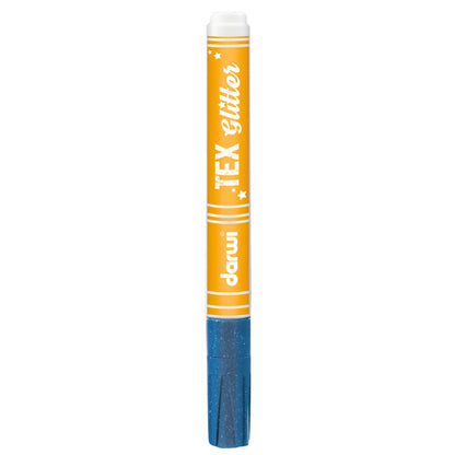 DARWI Marker Textilmalerei Pailleté Fine Conical Point 2mm - Pearl Blue (Paket x6)