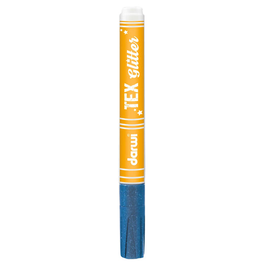 DARWI Marker Textile Painting Pailleté Fine Conical Point 2mm - Pearl Blue 200 (Pack x6)