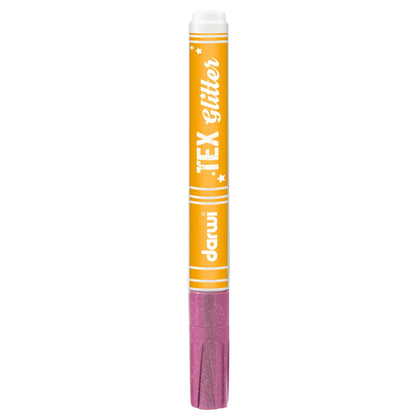 DARWI Marker pittura tessile fragola fine punto conico 2mm - rosa (Pacchetto x6)