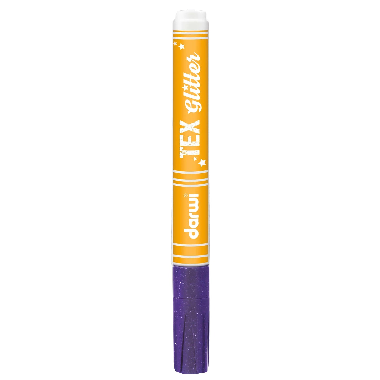 DARWI Marqueur pour Peinture Textile Pailletée Pointe Conique Fine 2mm - Violet (Lot x6)