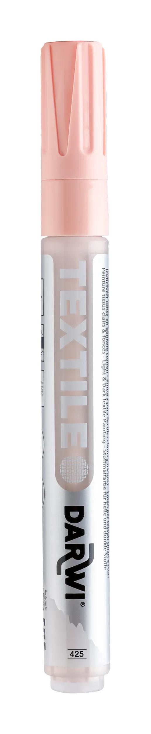 DARWI Marker Textile Painting Opaque Pointe Conique Fine 2mm - Nude 425 (Pack x6)