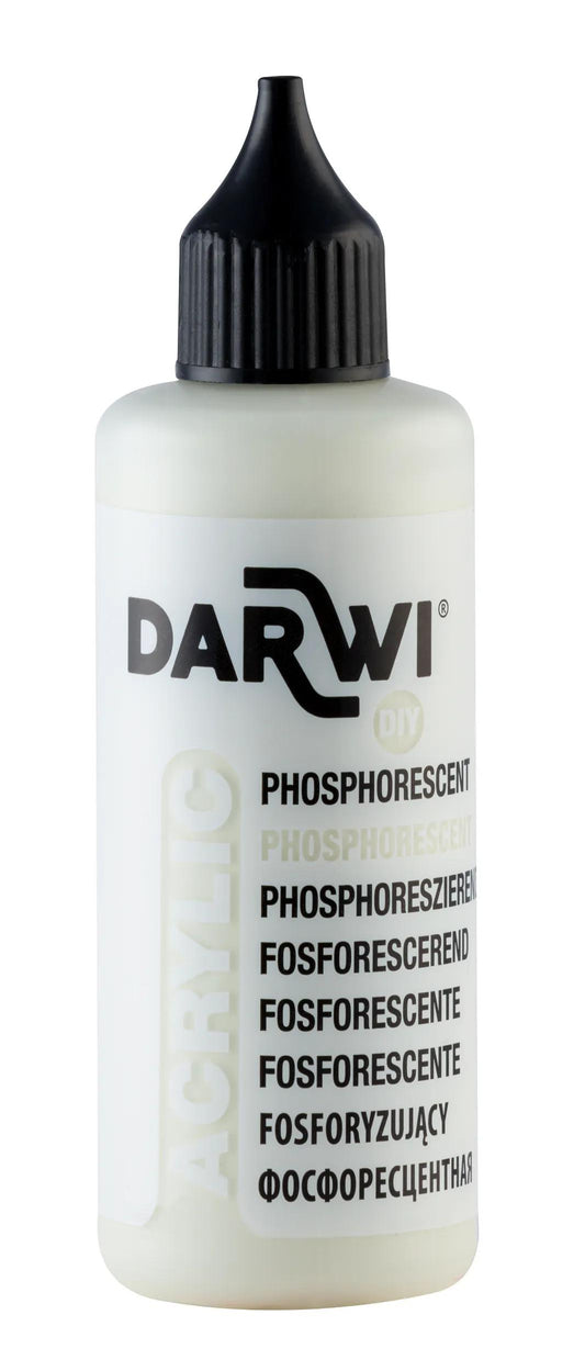 Darwi 80 ml bottle of Universal Acrylic Paint Phosphorescent - Nightlight 024 (Pack x5)