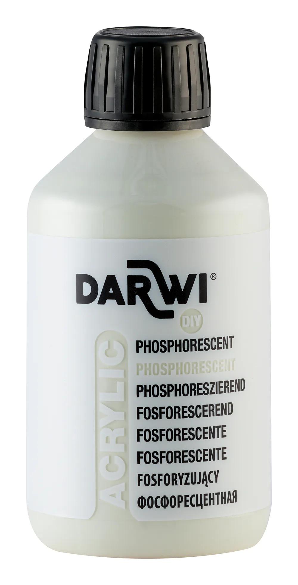 Darwi 80 ml bottle of Universal Acrylic Paint Phosphorescent - Nightlight 024