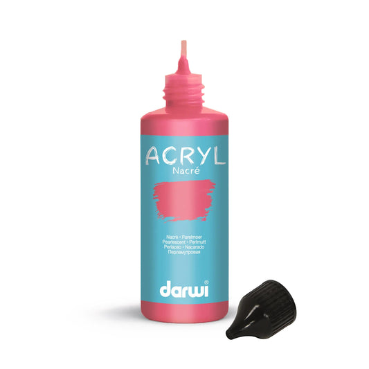 Darwi 80 ml bottle of Universal Acrylic Paint Naked - Red 400 (Pack x5)
