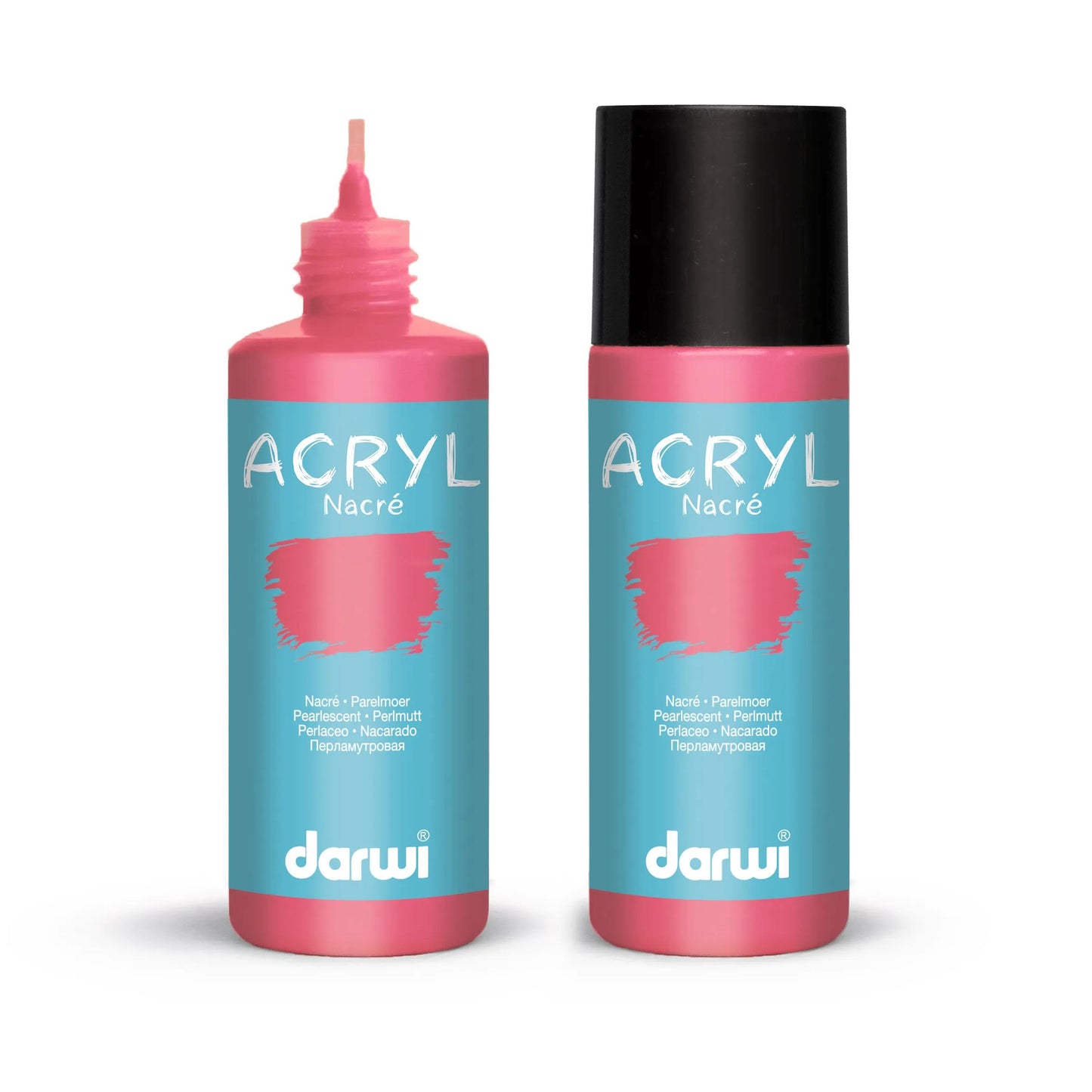 Darwi 80 ml bottle of Universal Acrylic Paint Naked - Red 400 (Pack x5)