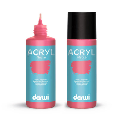 Darwi 80 ml bottle of Universal Acrylic Paint Naked - Red 400 (Pack x5)