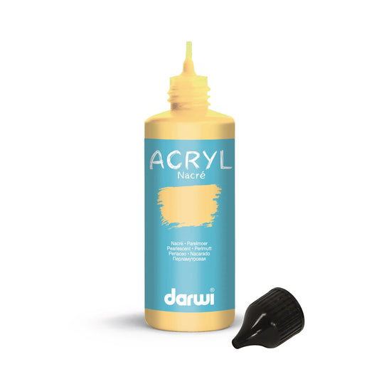 Darwi 80 ml bottle of Universal Acrylic Paint Naked - Yellow gold 751 (Pack x5)