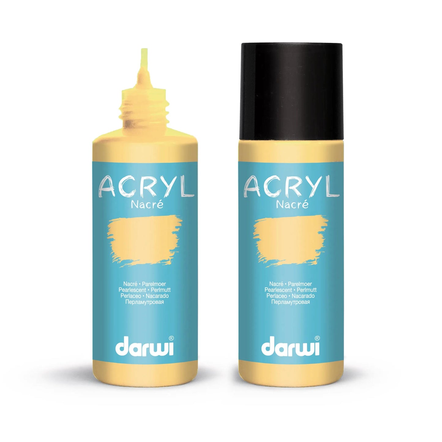Darwi 80 ml bottle of Universal Acrylic Paint Naked - Yellow gold 751 (Pack x5)