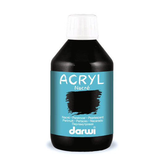 Darwi 250 ml Naked Universal Acrylic Paint Bottle - Black 100 (Pack x3)