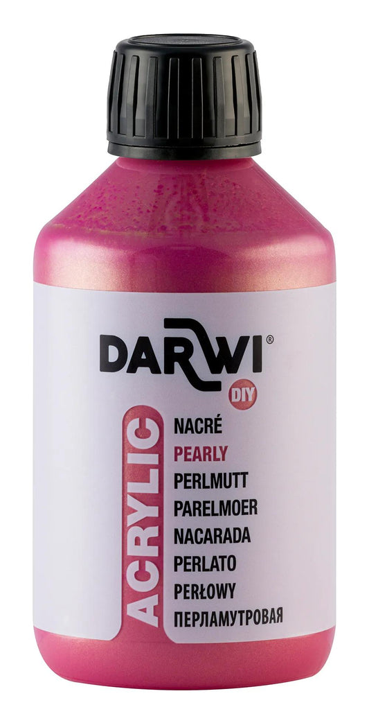 Darwi 250 ml bottle of Universal Acrylic Paint Naked - Red 400 (Pack x3)
