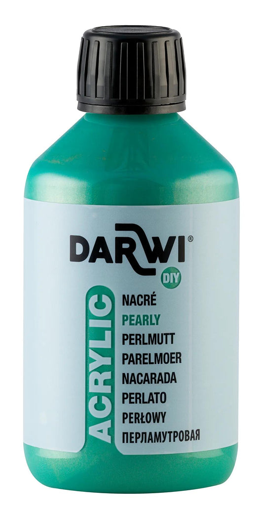 Darwi 250 ml bottle of Universal Acrylic Paint Naked - Green 600 (Pack x3)