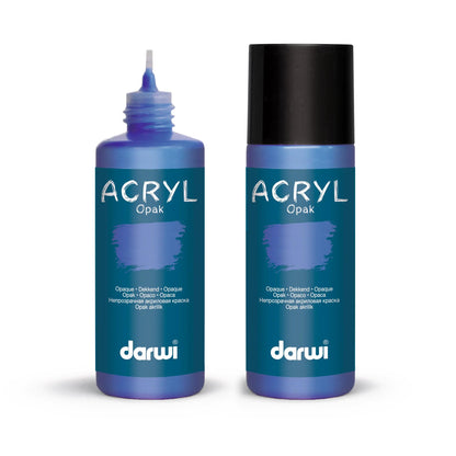 Darwi 80 ml bottle of Universal Opaque Acrylic Painting - Dark Blue 236 (Pack x5)
