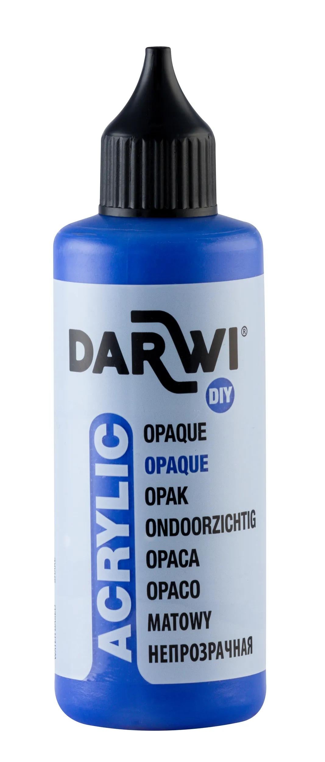 Darwi 80 ml bottle of Universal Opaque Acrylic Painting - Blue Overseas 256 (Pack x5)