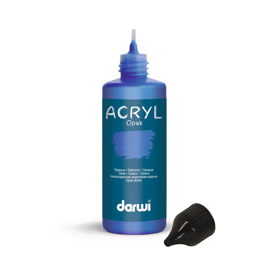 Darwi 80 ml bottle of Universal Acrylic Paint Opaque - Indigo 261 (Pack x5)