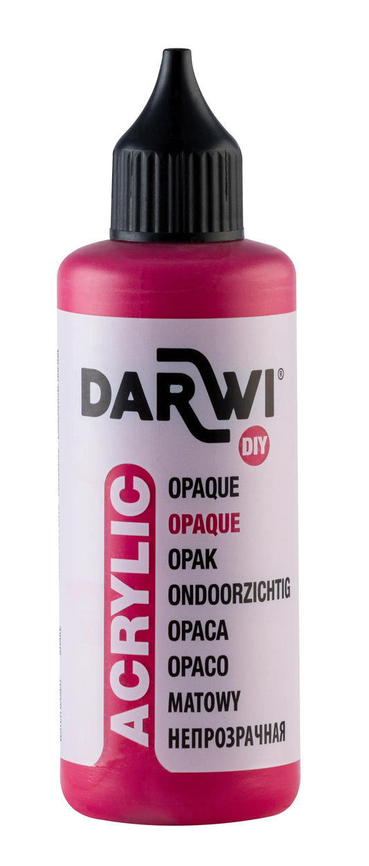 Darwi 80 ml bottle of Universal Opaque Acrylic Painting - Carmine 420 (Pack x5)