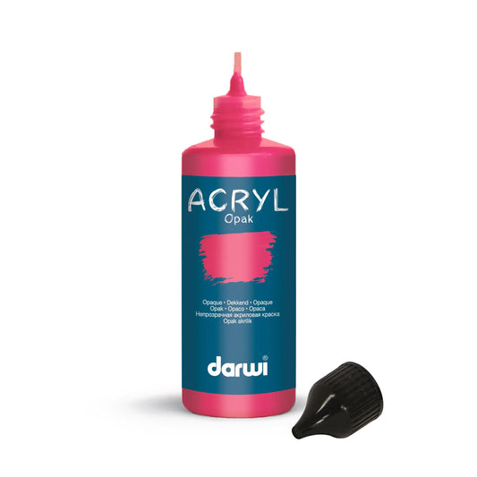 Darwi 80 ml bottle of Universal Acrylic Paint Opaque - Magenta 460 (Pack x5)