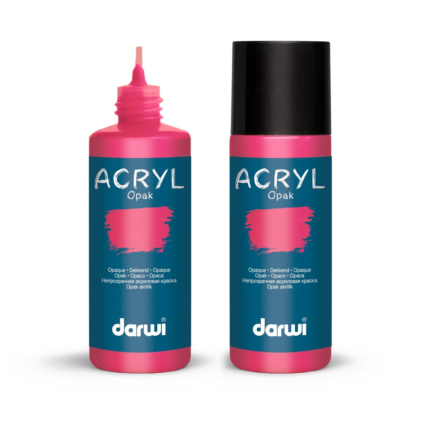 Darwi 80 ml bottle of Universal Acrylic Paint Opaque - Magenta 460 (Pack x5)