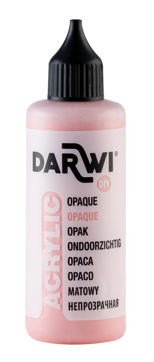 Darwi 80 ml bottle of Universal Acrylic Paint Opaque - Rose bonbon 476 (Pack x5)