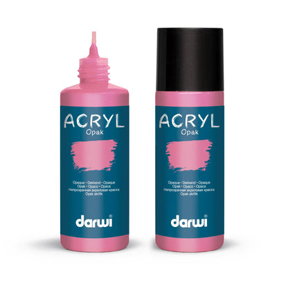 Darwi 80 ml Flasche Universal Opaque Acryl Malerei - Alte Rose (Paket x5)