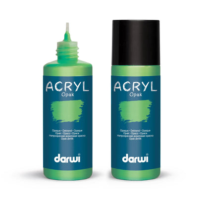 Darwi 80 ml bottle of Universal Opaque Acrylic Painting - Tropical Green 623 (Pack x5)