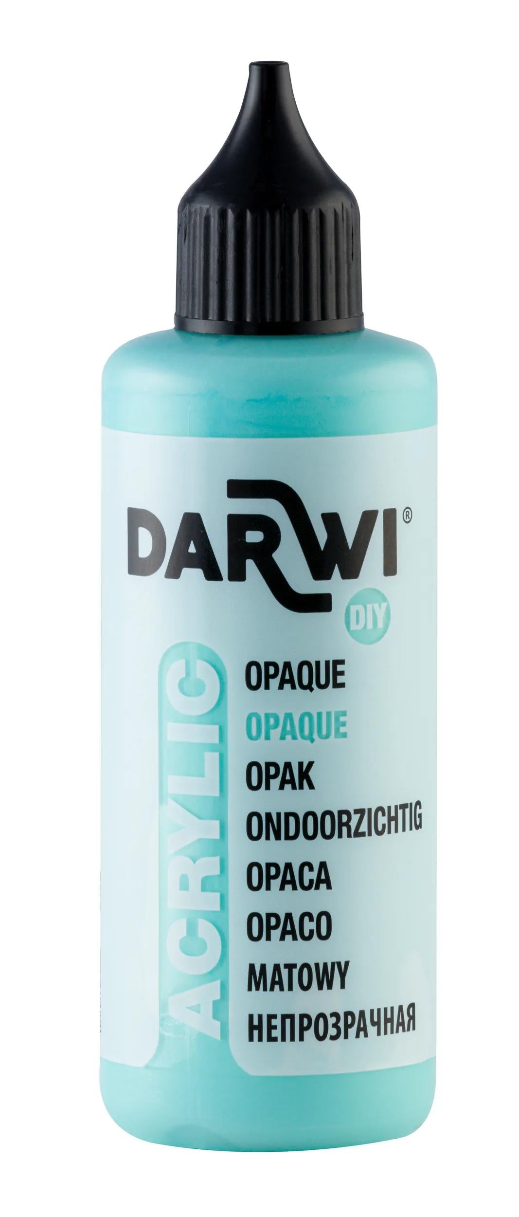 Darwi 80 ml bottle of Universal Opaque Acrylic Paint - Mint Green 640 (Pack x5)