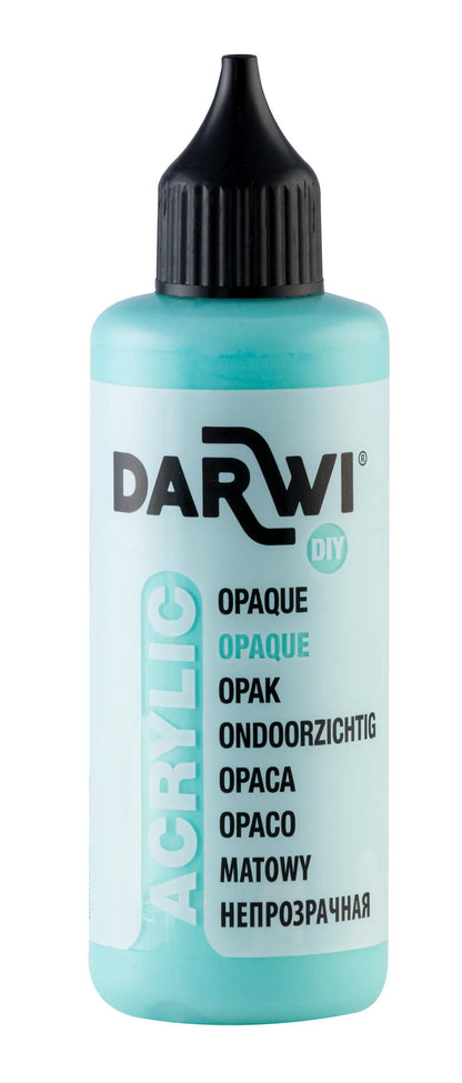 Darwi 80 ml bottle of Universal Opaque Acrylic Paint - Mint Green 640 (Pack x5)