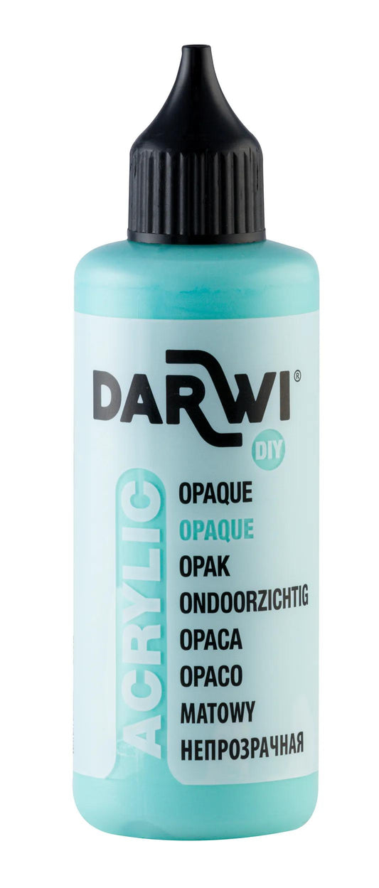 Darwi 80 ml bottle of Universal Opaque Acrylic Paint - Mint Green 640 (Pack x5)