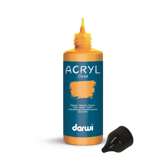 Darwi 80 ml bottle of Universal Acrylic Paint Opaque - Ocre 746 (Pack x5)