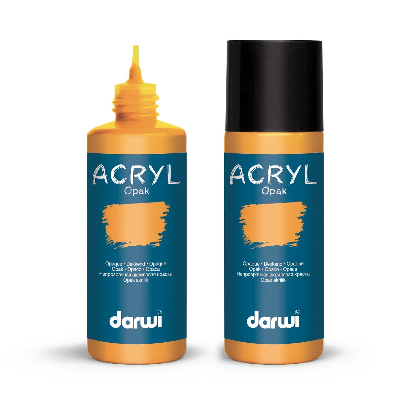 Darwi 80 ml bottle of Universal Acrylic Paint Opaque - Ocre 746 (Pack x5)