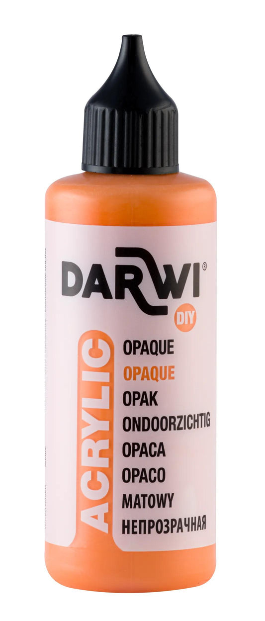 Darwi 80 ml bottle of Universal Opaque Acrylic Painting - Orange 752 (Pack x5)